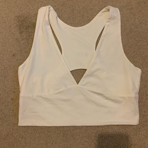 white tank crop top size XL super cute with jeans/ jean shorts
